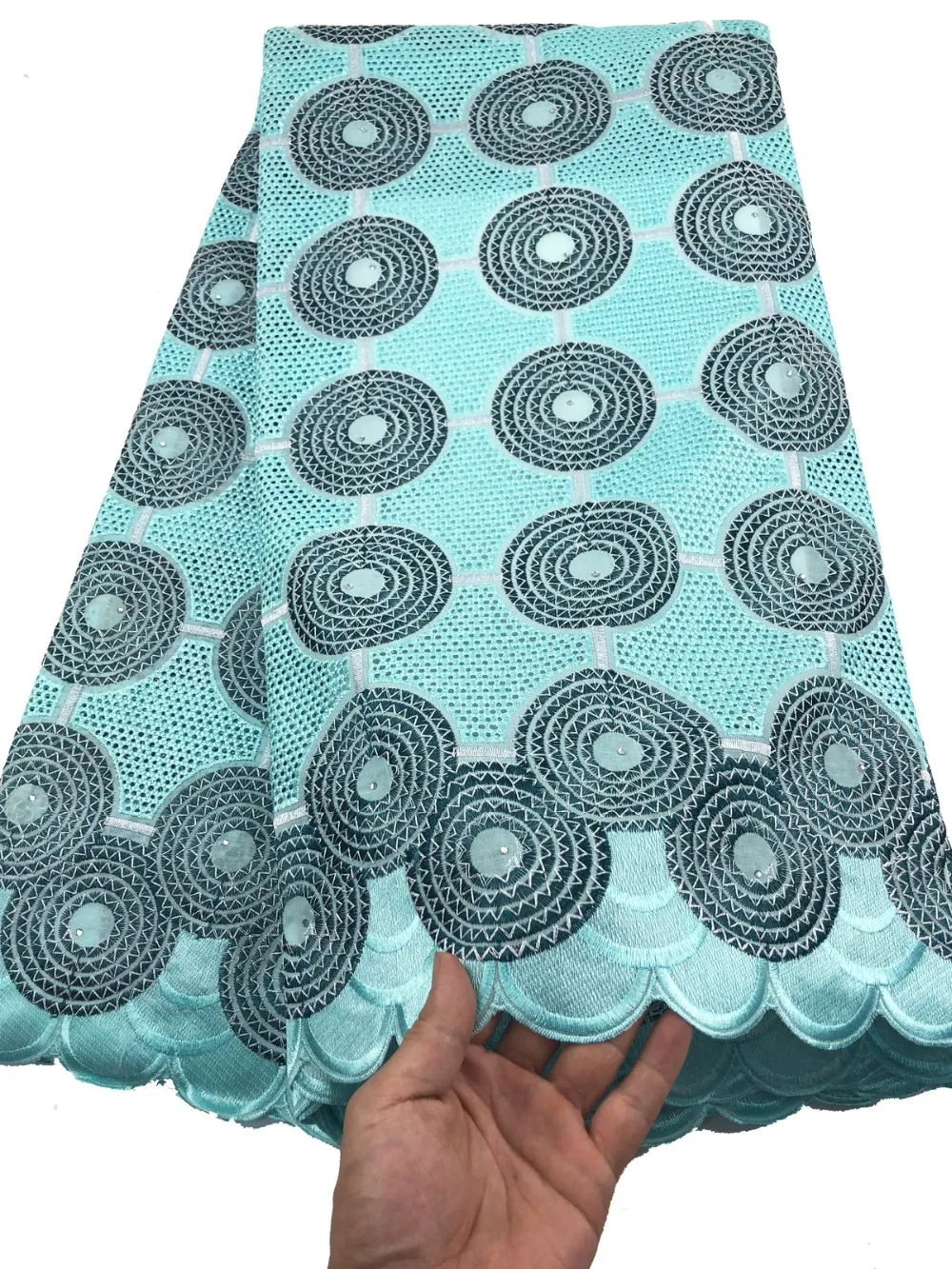 Высококачественная хлопчатобумажная кружевная ткань новейший дизайн швейцарская вуаль с камнями швейцарская вуаль кружева для платья CHYP10