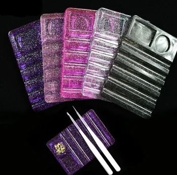 

by dhl or ems 100pcs Beauty Acrylic Crystal 5 Colors Nail Art Brush Holder Display Stand Rest Tools for 5pcs UV Gel Brush Pen