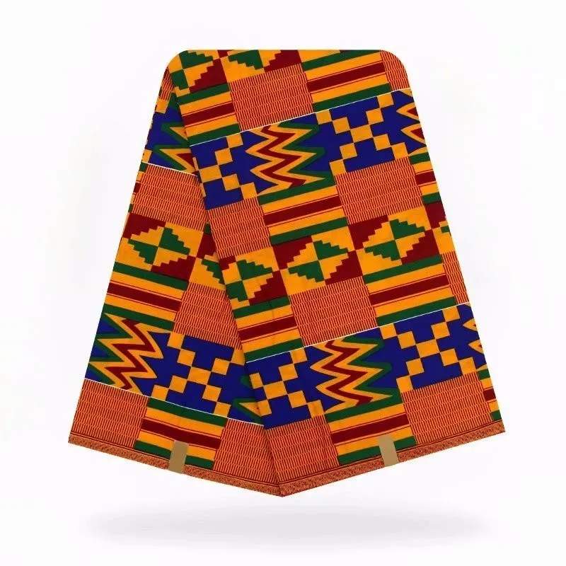 High Quality Cotton Fabric African Ankara Veritable Wax Cloth Veritable Wax African Real Dutch Wax 6yards/piece For Wedding - Цвет: as picture