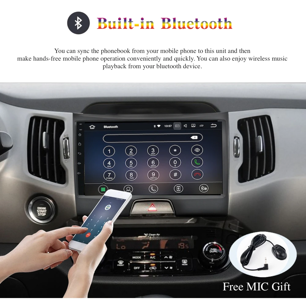 Cheap Android 9.0 Car Radio 2 Din GPS Navi for Kia Sportage R 2011 2012 2013 2014 2015 2016 PX6 DSP IPS 4Gb+64Gb 6-Core RDS WIFI SWC 2