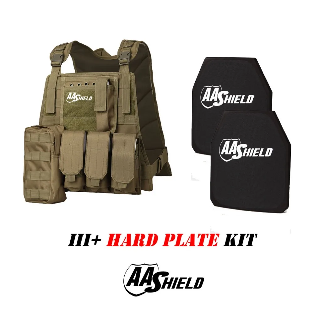 

AA Shield Molle MBAV Style Military Tactical Vest III Rifle Plate 3 Kit/FG