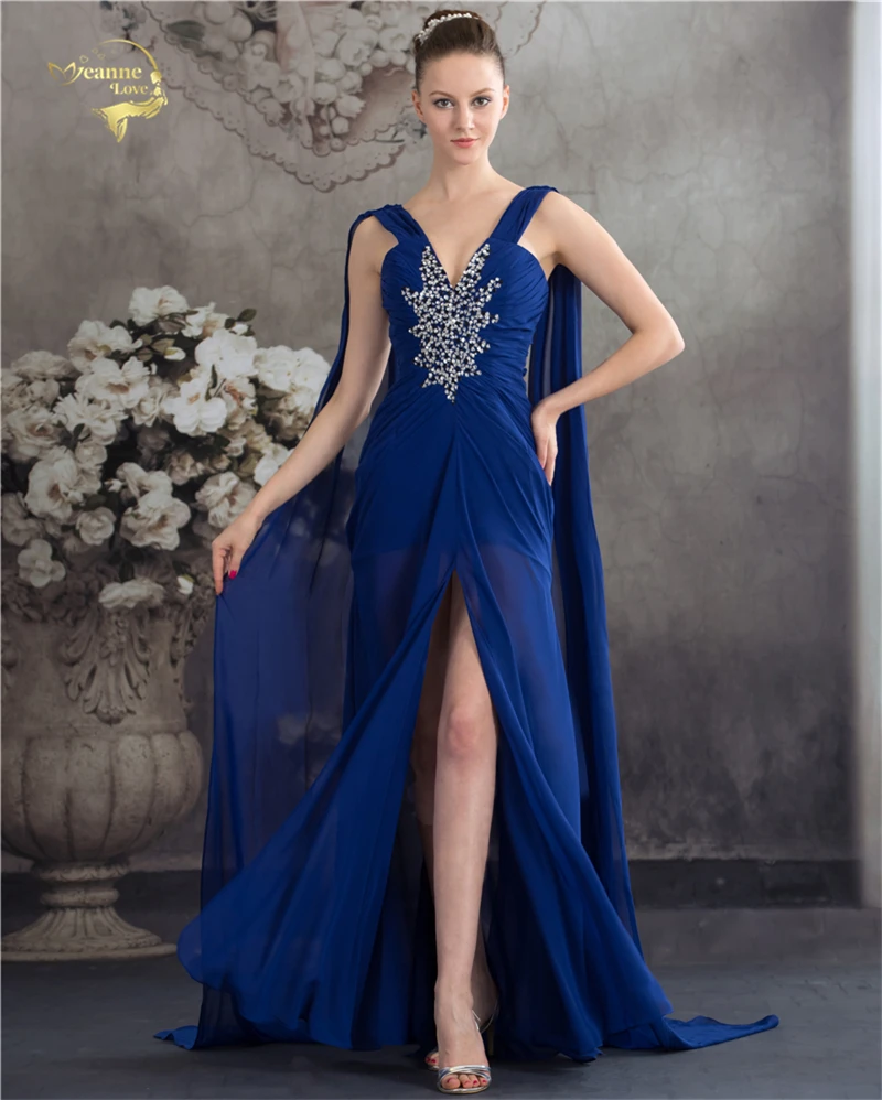 Vestido De fiesta De moda cinta azul real Fiesta Vestidos