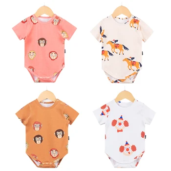 

TinyPeople New 2019 cute Print baby Bodysuit Summer Baby Boys Jumpsuit Baby Girls Clothing Newborn Vestidos Cottons infant dress