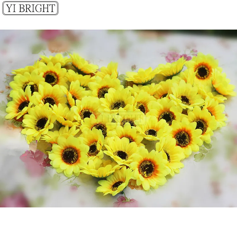 DIY Manual Simulation Of Solar Sunflower Flowers Artificial Wedding Flower Head Ornaments Shooting Props LK1 | Дом и сад