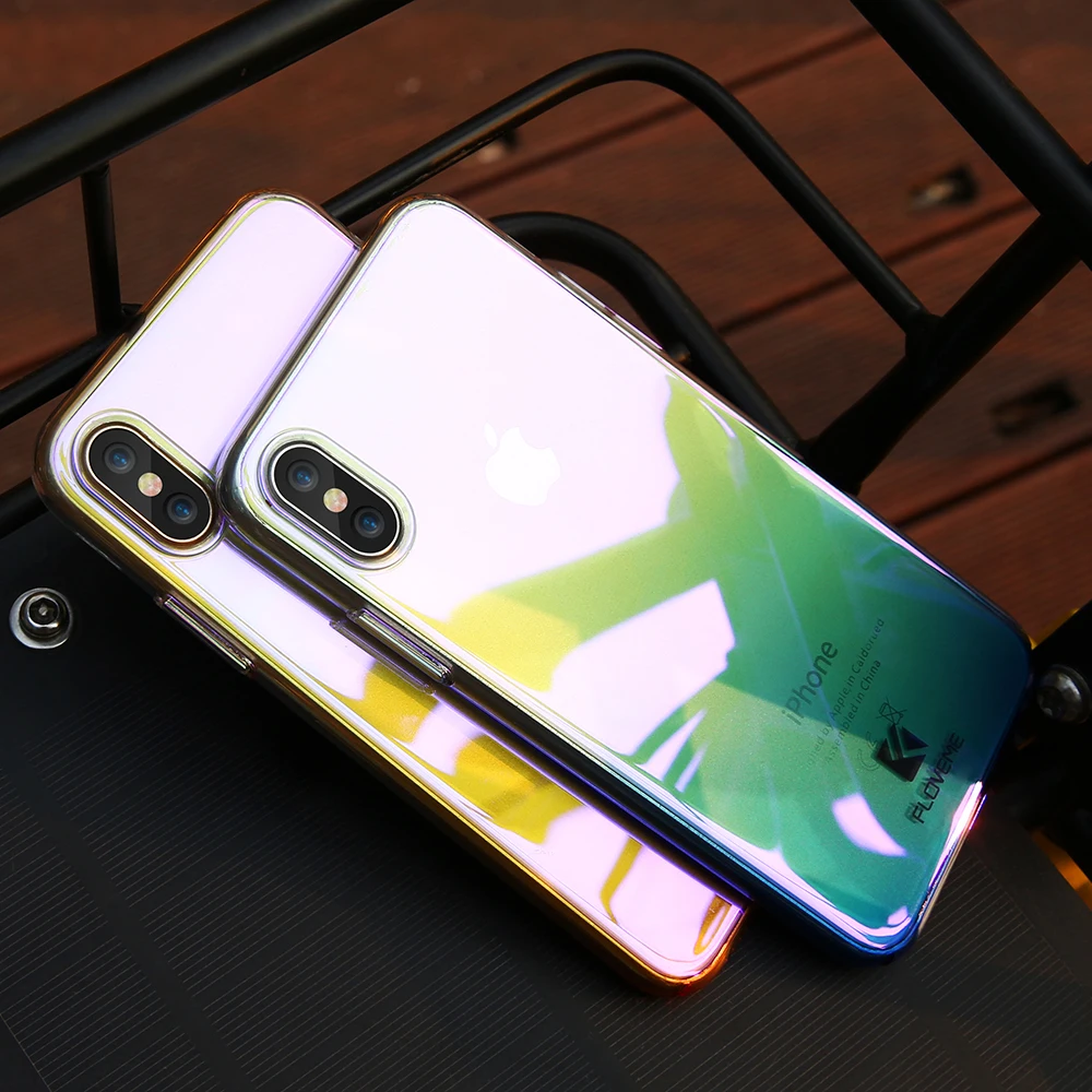 Чехол Floveme для iPhone 6 X 3D Blue Ray, чехол для телефона для iPhone 7 7 Plus 6 6S Plus 5S 5 SE, градиентный Чехол, аксессуары