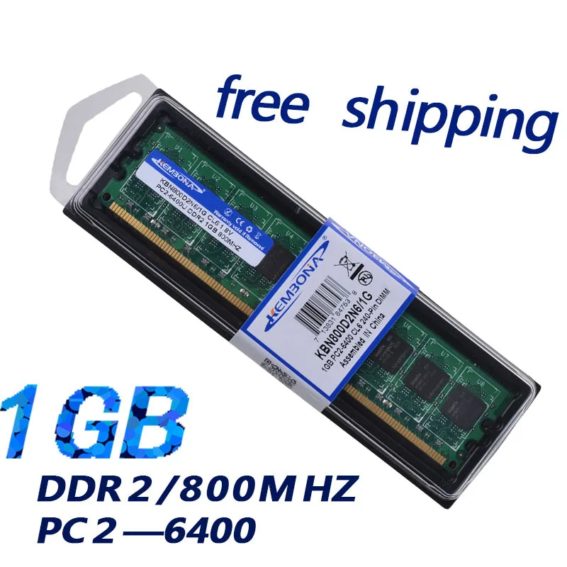 Kembona новые 1 ГБ pc2 6400 ddr2 800 МГц 240pin lodimm Desktop memory Оперативная память ddr2 модуль памяти