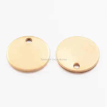 

200pc 12x1mm 304 Stainless Steel Charms Stamping Blank Tag Pendant Flat Round for Jewelry Making DIY Bracelet Necklace Hole: 1mm