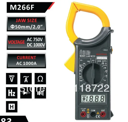 

FREE SHIPPING HIGH QUALITY MASTECH DIGITAL AC CLAMP METER M266F