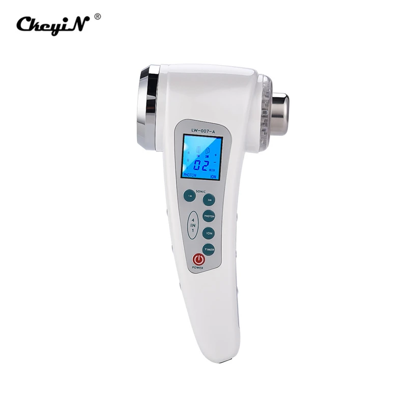  Portable 7 Color Led Photon 3MHz 1MHz Ultrasonic Ion Facial Body Slimming Massager Ultrasound Galva