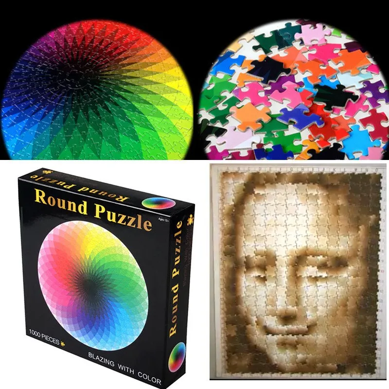 1000 Grain Intelligent Round Puzzle Games For Adult Children Plastic