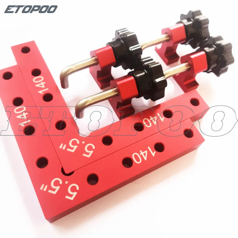 6 шт./компл. 140*140 мм квадратный линейка; Деревообработка фиксирующий Зажим для панели, прямоугольный разъем(под углом 90 градусов), позиционирования L блок правителя инструменты плотника - Цвет: 140x140mm