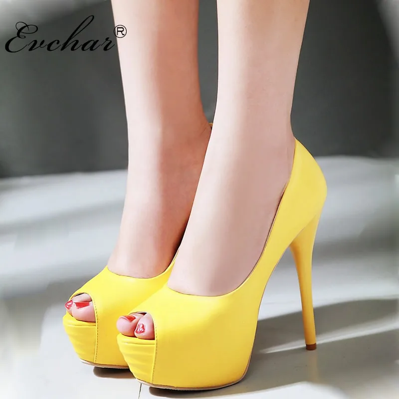 EVCHAR Spring autumn Women Elegant candy colors Pumps Platform Fashion