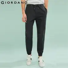 Giordano мужские повседневные брюки из натурального хлопка, и талией на резинке, имеется большой размерный ряд