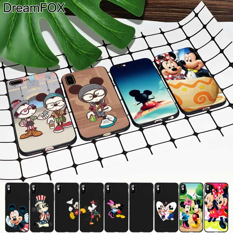 

DREAMFOX M441 Cute Mickey Mouse Black Soft TPU Silicone Case Cover For Apple iPhone XR XS Max X 8 7 6 6S Plus 5 5S 5G SE