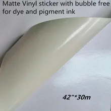 4"* 30 м белый клей матовая поверхность виниловая наклейка с пузырьками для струйного принтера