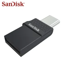 Новейший флеш-накопитель sandisk 128GB 32GB type-C Mini USB флеш-накопитель USB 2,0 OTG Memoria Usb двойной накопитель