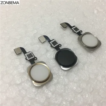 

ZONBEMA 100pcs/lot Home button with Flex Cable Ribbon assembly For iPhone 6 6G 4.7" 6 Plus 5.5" Replacement Part
