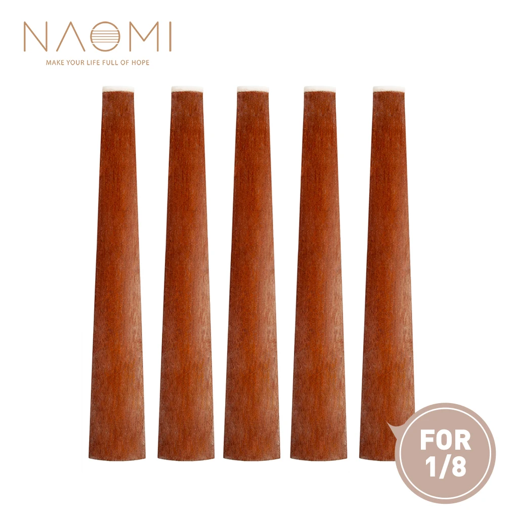NAOMI 5 шт. палисандр подставки для скрипки для 1/8 акустическая скрипка Фидель Гриф W/гайка аксессуары Запчасти для скрипки