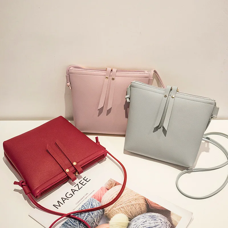 

Fashion Female Shoulder Bag PU Leather Women Handbag Solid Tote Bag Ladies Crossbody Bags Women Messenger Bag