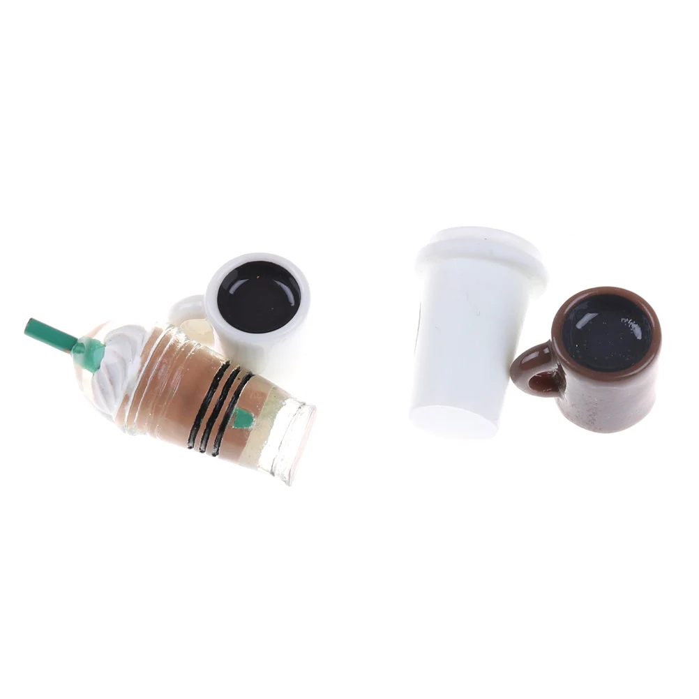 

4Pcs/set DIY Miniature Dollhouse Kitchen Room Food Drink Cup For Coffee Cup Mini World Dolls Accessories