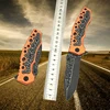 Very Sharp Folding Knife  Corrosion Pocket Knife Large Stiletto Tactical Hunting Knife Stainless steel engraving Handle ► Photo 1/5
