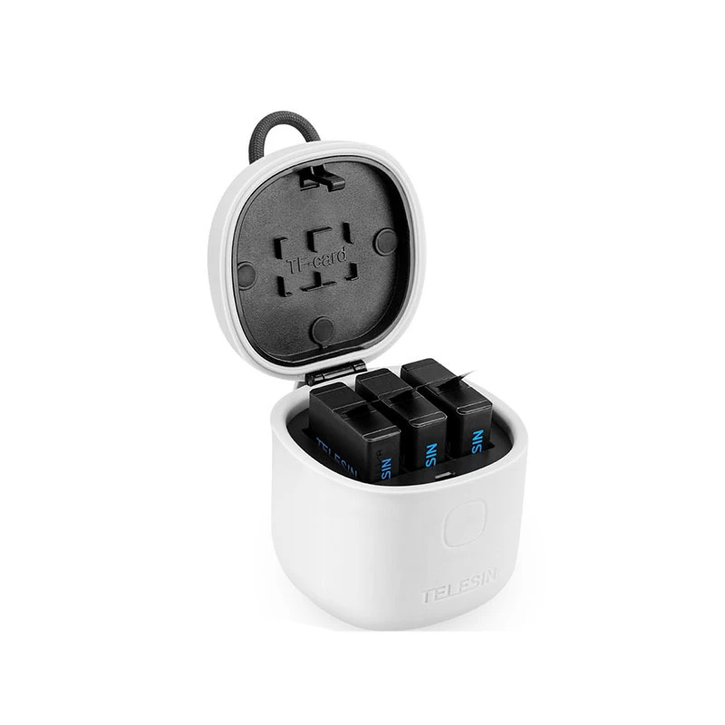 Battery Charger Storage Box Case SD Card Reader and 2 pcs Batteries Set For GoPro Hero 7 Black Hero 5 6 Action Camera Accessories  (2)