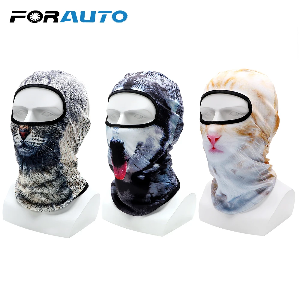 

3D Animal Face Mask Moto Bicycle Cycling Mask Headgear Full Face and Neck Coverage Windproof Sun-protection Dust Protection