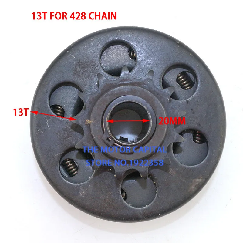 t para 20 mm para 35 t 19 16mm mm Link 420 Ligação 428 Ajuste go Kart Minibike Embreagem Centrífuga Automática 18 13 12 11 10 15 Arrefecimento do motor e acessórios