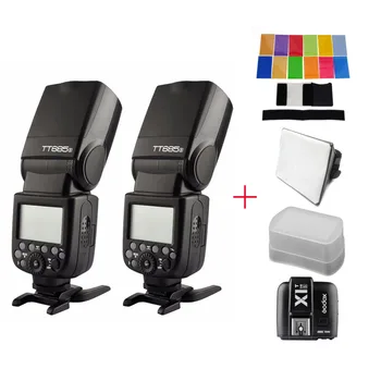 

2pcs Godox TT685S 2.4G HSS TTL II GN60 Flash + 1pc X1T-S Wireless Trigger for Sony A7 II A7R II A7S II A6300 with gifts