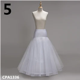 Wedding Accessories Petticoat Tulle Dress for Bridal Underskirt Mermaid Petticoat Girl Jupon Mariage Wedding Hoop Skirt - Цвет: No.5 CPA1336 White