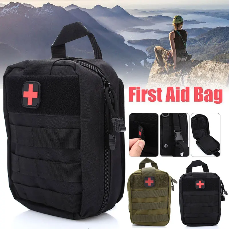 First Aid Kit Backpack portable Water Cloth Outdoor Activities Medical Emergency Bag Waist Pack Oxford 600D Nylony Rescue Bag