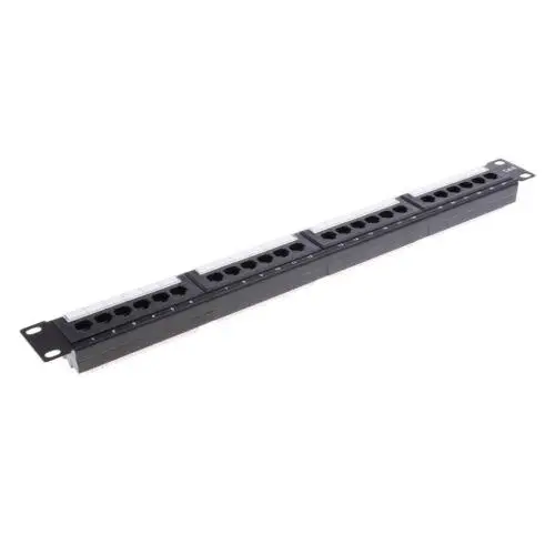 

HOT 24Port 19inch Cat6 RJ45 T568A T568B Data Network Rack Mount Patch Panel Frame