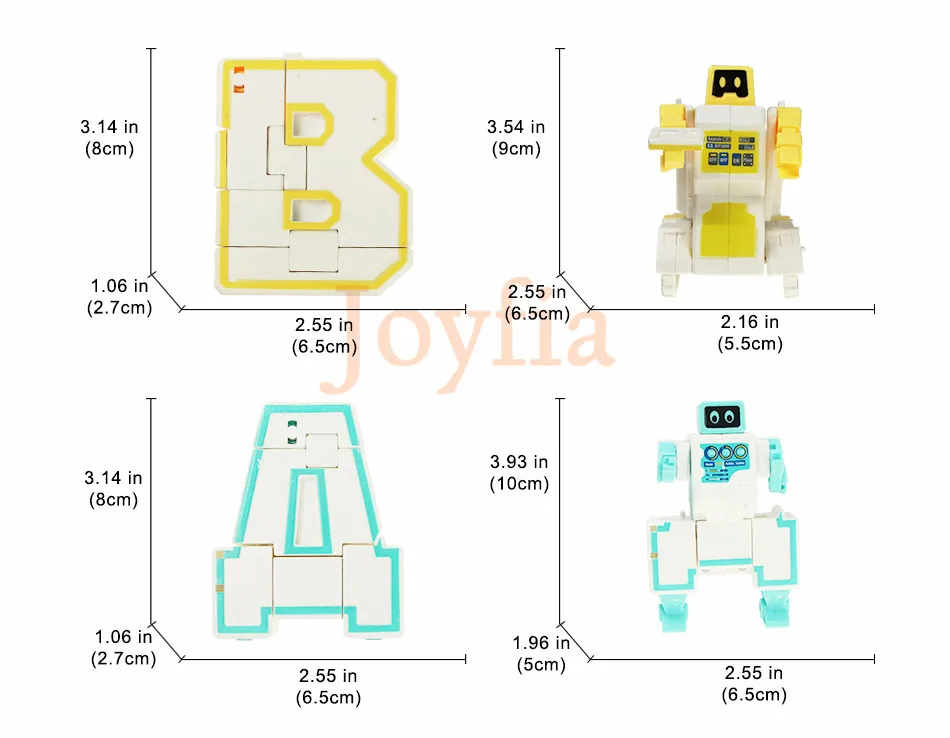 6 шт./компл. DIY Трансформация Робот Модель русская буква деформация робот Сборка игрушки для мальчика Детская игрушка-Паззл>