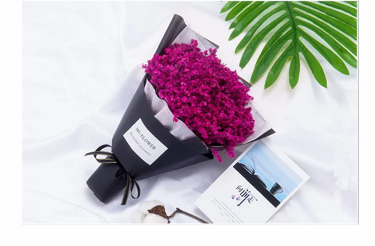 Flone Mini Artificial Dried Flower Gypsophila Crystal Grass Bouquet Fake Gypsophila Flower Wedding Home Party Decor Art Floral (11)