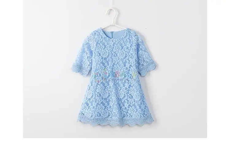 Горячая распродажа! 2018 Новая модная корейская детская одежда, красивое белое кружевное платье для девочек, мини-платья принцессы, детская