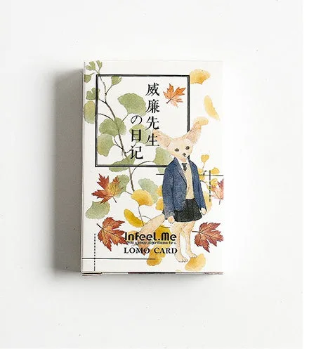 

52mm*80mm animal journal paper greeting card lomo card(1pack=28pieces)