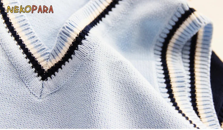 Школьная форма унисекс в британском стиле жилет с V образным вырезом японский