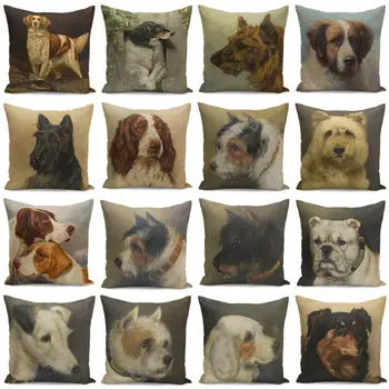 

HGLEGYW Case Decor Print Pillow Cover 18'' Dog Throw Home Cushion Sofa