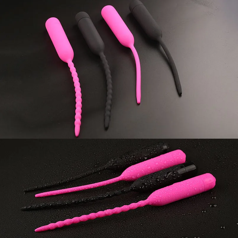 Silicone Urethral Sound Dilators Sounding Vibrator Penis Plug Urethral Beads Sex Toys For Men Masturbator Urethra Penis-Plugs