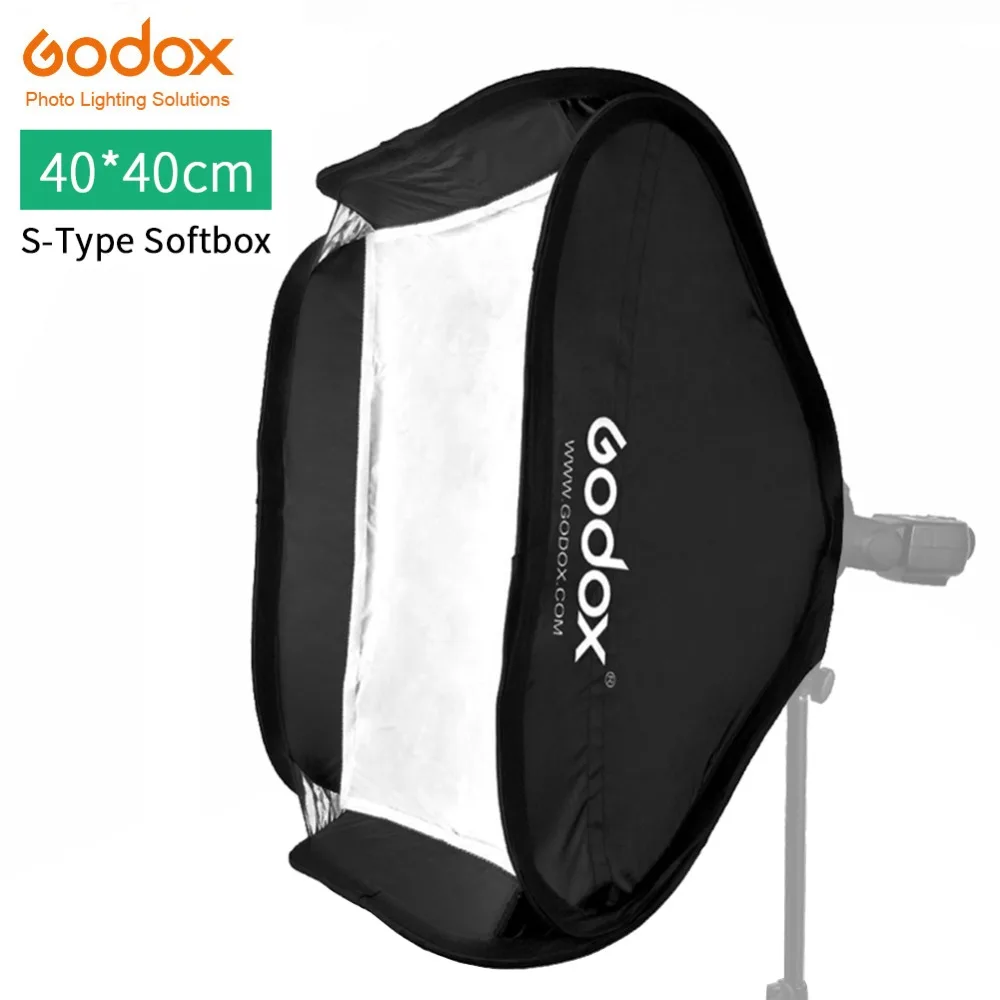 Godox 40*40 см складной софтбокс Godox Suitbale для s-типа кронштейн вспышки камеры(только софтбокс 40*40 см