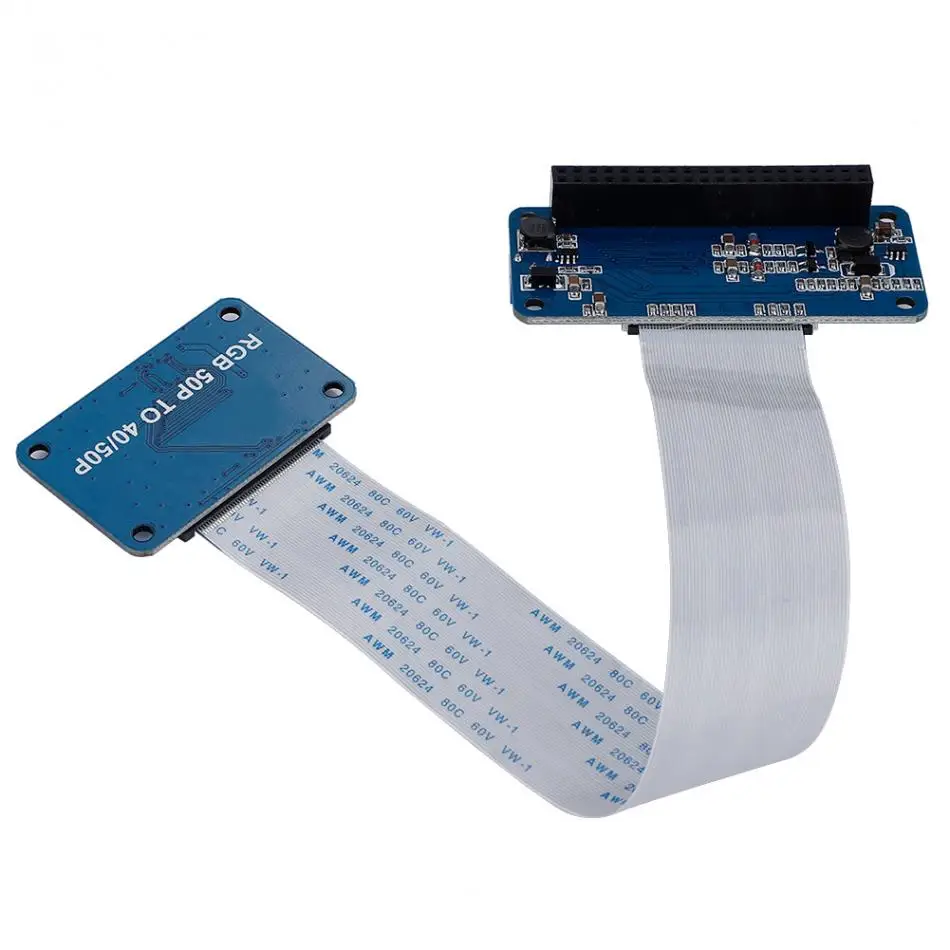 Горячая RGB lcd драйвер платы комплект dpi драйвер 50Pin до 40Pin Адаптер платы для Raspberry Pi и Raspbian OS
