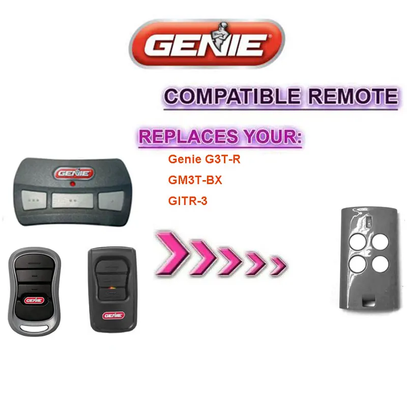 

2 pieces Genie G3T-BX 3-Button Intellicode 315Mhz /390Mhz compatible transmitter