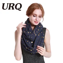 Дизайн, Брендовые женские шарфы из вискозы, зимние мягкие трубчатые шарфы в горошек, бесконечные шарфы, мусульманский стиль, V7A18872