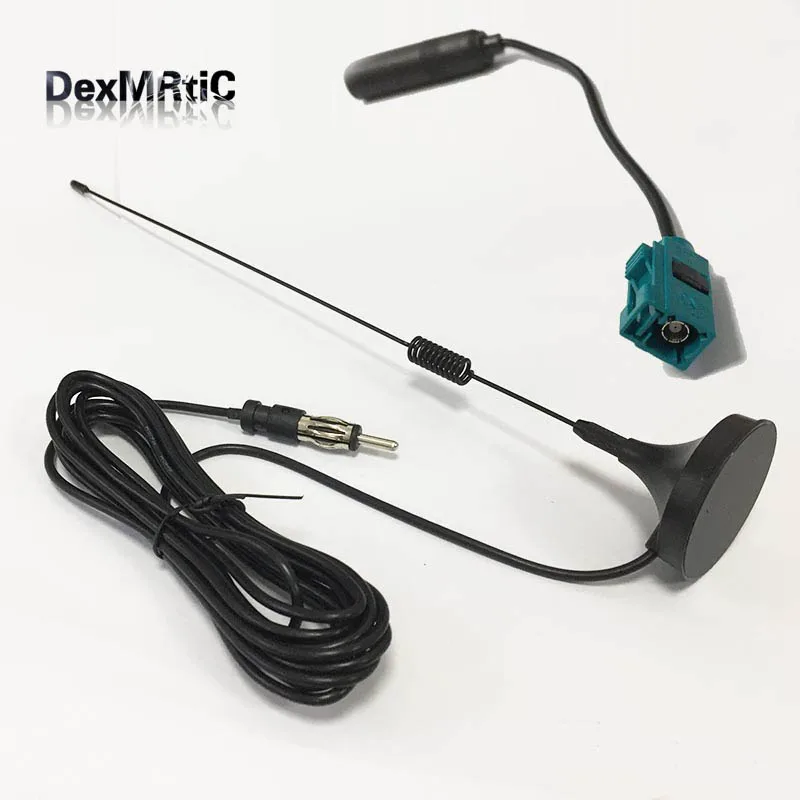 Auto car radio antenna with mangetic base FM aerial + Antenna extension