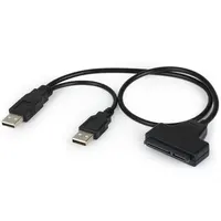 usb פין כונן דיסק קשיח 7 + 15 פין SATA ל- USB 2.0 כבל מתאם עבור 2.5 אינץ נייד HDD (4)