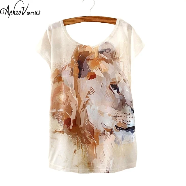 2016 T Shirts Women Animal Series Funny Print T Shirt Fashion Tshirt ...