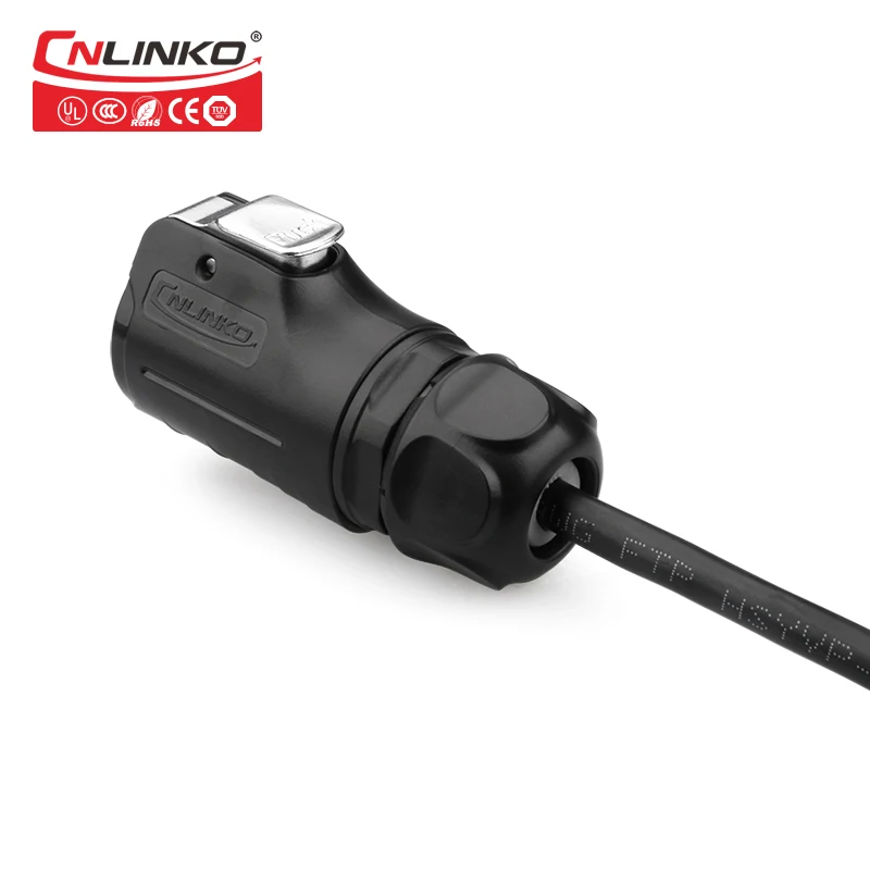  Cnlinko LP20 IP67 20A 4 Pin Waterproof Power Connectors Ip67 Male Female Plug Socket 4 Pin Cable