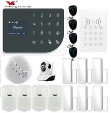 YoBang Security Wireless Wired Home Security WIFI GSM Alarm System APP Remote Control Touch Keyboard Realease Video IP Camera