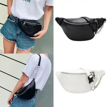

2019 Women Waist Bag Fanny Pack PU Bag Belt Purse Small Purse Phone Key Pouch Waist Packs