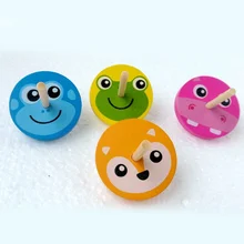 1 шт. детские деревянные Мини Гироскопы Детские Обучающие Игрушки для раннего развития для детей Красочные Мультяшные животные забавные детские топы